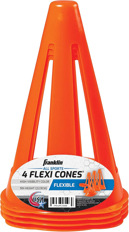 FRANKLIN SPORTS INDUSTRY 4PK 10'Flex Marker Cone SOCCER ACCESSORIES