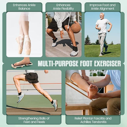 Ankle Strengthener 3 Optional Levels, Blackboard Foot Trainer for Sprained, Foot Strengthener Ankle Balance Board Suitable for Athletes, Injury Tehabilitation, Kids to The Elderly (with Instructions)