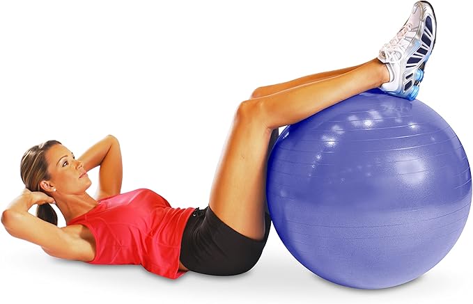 Cap Barbell Fitness Stability Exercise Ball, 65cm | Multiple Colors