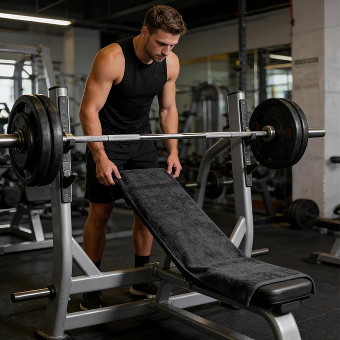 Gym Towels - Slip Resistant Sweat Towels for Gym | Microfiber High Absorbency Fitness Accessories for Yoga Tennis Sports Exercise Pilates Fitness Training Yoga Mat Cover Bench Cover