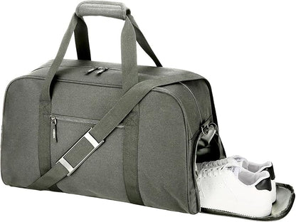 Searock 21 Inch Gym Bag with Shoe Compartment, Sports Duffle Bag for Travel, Carry On Duffel Bag, Weekender Overnight Bags for Men and Women Traveling, Dark Grey