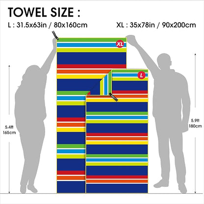 4Monster Microfiber Beach Towel Quick Dry,Super Absorbent Lightweight Travel Towel for Swimmers, Sand Free Camping Towel, Beach Towels for Pool,Swim,Water Sports,Yoga