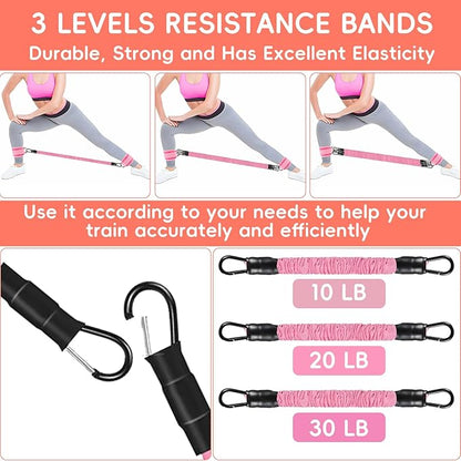 11 Pcs Ankle Resistance Bands with Cuffs, Glutes Workout Ankle Weights for Women Working Out, Exercise Bands Set with Ankle Straps for Leg Butt Exercise Equipment - Perfect for Home Workouts