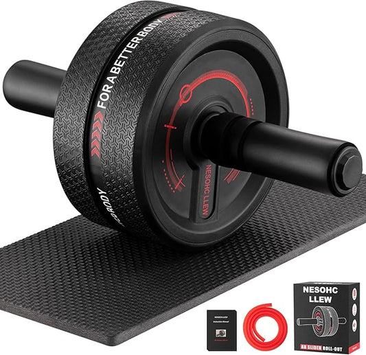 Ab Roller Wheel. Abdominal Training Roller for Men/Women, Abdominal Wheels Widened to 3.4 ", Rubber Tread of The Abdominal Wheel Upgraded, Max Weight 490 lbs