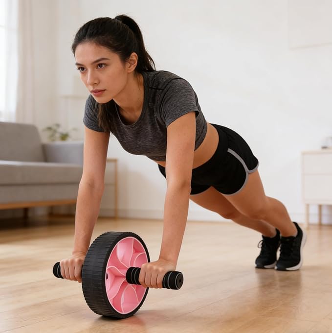 Ab Roller Abdominal Wheel for Men Women Lightweight Core Fitness Equipment Home Workout Tool 9.84X6.81X1.69 Inches Build Abs Burn Calories Strength Training
