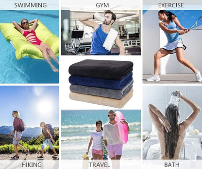 VIVOTE Microfiber Gym Towels Sports Sweat Towel Super Absorbent Ultra Soft Multi-Purpose Man Women Fitness Workout Travel Camping Hiking Yoga 16 Inch X 32 Inch