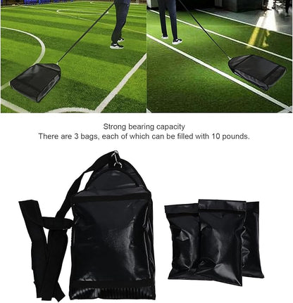 Adjustable Sandbags Weighted Training Bags with 3 Sub Bags PVC Mesh Sand Bags for Sprinters Speed Workouts Strength Exercises