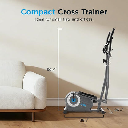JLL Smart Upright Elliptical & Full-Body Cross Trainer – Compact, Low-Impact Cardio Machine for Home, Arm & Leg Workout, Whisper-Quiet, Heart Rate Monitor, Bluetooth with Fit App, Magnetic Resistance