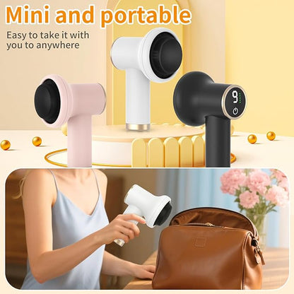 Handheld Body Massager, Body Relaxing Machine, Portable and Cordless Massager for Deep Relaxation, 9 Modes for Body SPA, 8 Massage Heads, 1800mAh Battery, Gift for Men Women, White