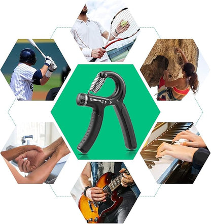NIYIKOW Grip Strength Trainer, Hand Grip Strengthener, Grip Strengthener, Adjustable Resistance, Forearm Strengthener, Perfect for Musicians Athletes