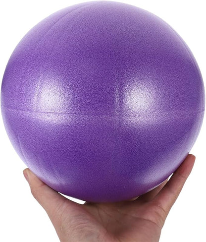 balacoo Mini Pilates Ball Set 9-inch Yoga Exercise Balls with Pump, PVC Core Training Balance Tool for Physical Therapy, Home Fitness, and Muscle Strengthening (Purple Blue)