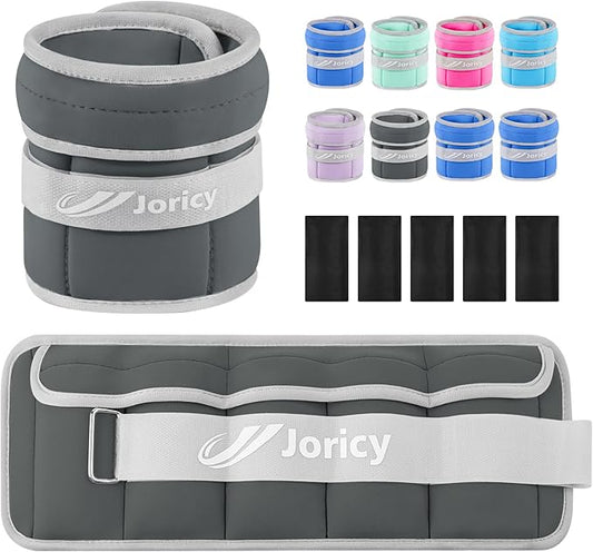 Adjustable Ankle Weights for Women Men 1/2/3/4/5/6/8/10/12/20 LBS 1 Pair Wrist Leg Arm Weights with Removable Weight Strength Training Weight for Walking Running Fitness Physical Therapy