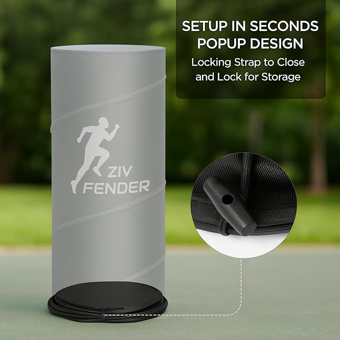 Pop Up Defender Soccer and Basketball Defender Dummy Practice Equipment for Defence Training Drills with Pack of 3 Pop Up Barrels Sand Bags and Carry Bag Color Black