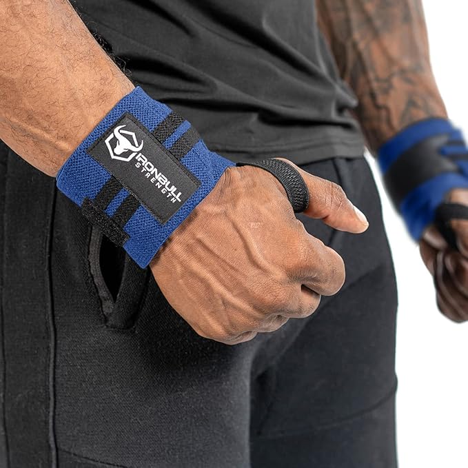 Wrist Wraps for Weightlifting (USPA & IPL Approved) - 18” Premium Quality Wrist Straps for Weightlifting - Weight Lifting Wrist Wraps with Thumb Loop - Best Gym Wrist Wraps for Lifting Weights, Curls & Dips - Lifting Wrist Wraps for Bench, Powerlifting...
