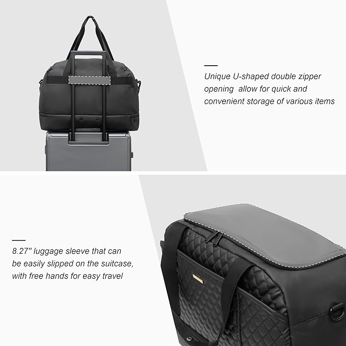 EVERFUN Gym Bag for Men and Women, Duffle Tote with Shoe Compartment and Wet Pocket for Travel, Sports, Boxing, Workout and Weekend