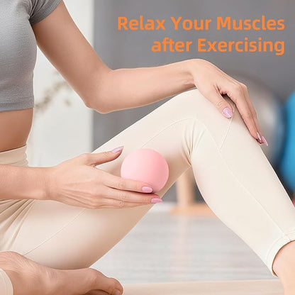 Massage Lacrosse Balls for Myofascial Release, Trigger Point Therapy and Yoga Therapy, Foot Massage Ball to Relieve Plantar Fasciitis Pink