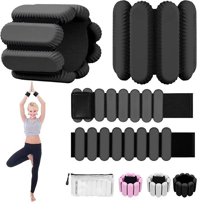 Ankle Weights for Women and Men, Adjustable Wrist Weighted Training Bracelet for Home Gym Workout, Strength Training Walkin Running, Foot weights for exercise,2pc on Set