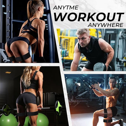 2 Pcs Occlusion Bands Glutes Hip Building Blood Flow Restriction Bands BFR Bundle Booty Bands Best Fabric Resistance Bands for Women Exercising Your Butt Squat Thigh Fitness
