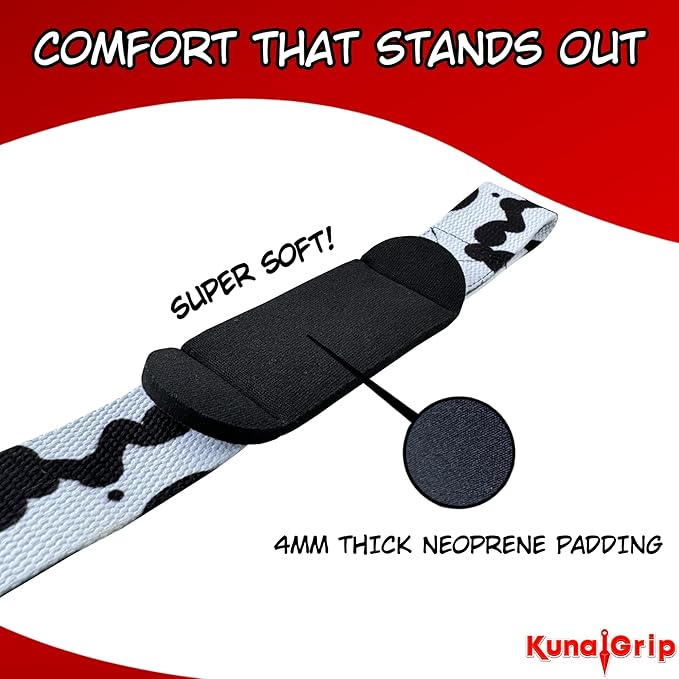 Anime Lifting Straps - Padded Wrist Straps for Weightlifting, Bodybuilding, Gym Workouts, Powerlifting, Deadlifts & Fitness (Soft Cotton 23.5 inch, 1 Pair)