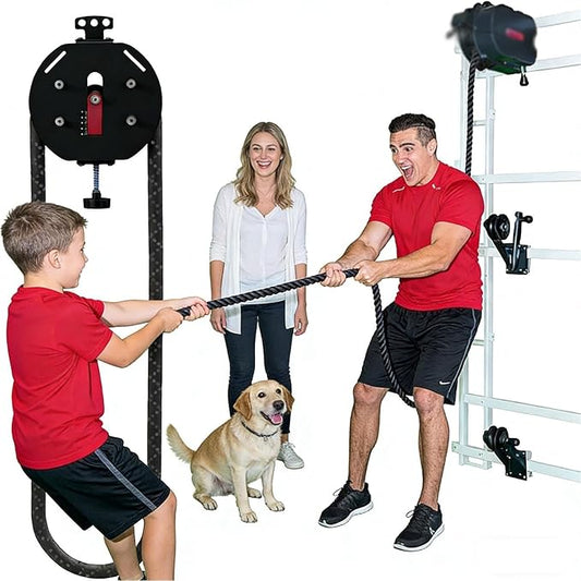 Ultimate Portable Home Gym: Endless Rope Trainer & Cable Pulley System, Adjustable Tension for Upper/Lower Body, Core, Grip Training, Perfect for Small Spaces & Travel