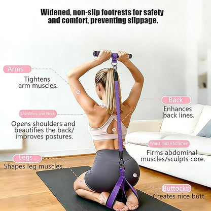 Multifunctional Pedal Resistance Band - Durable Elastic Material, Adjustable Leg Tensioner, Portable Workout Equipment, Strength Training Tool, Full Body Exercise | Home Gym Fitness Routine, Yoga Stre