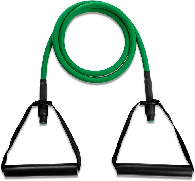 Champion Sports XP Resistance Tube Bands for Men and Women, Light Resistance, Green - Durable Fitness Band for Strength Training, Stretching, Rehabilitation - Premium Home Workout Equipment