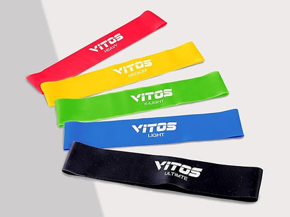 Vitos Resistance Bands Set - Exercise Bands for Working Out, Leg Exercises Elastic Stretch Bands