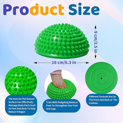 Wobble Cushion Set for Sensory Kids and Balance Training - Disc Plus 4 Pods, Board With Pump, Inflatable Stepping Pads for Adults