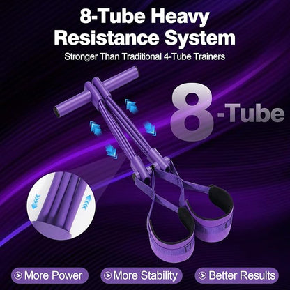 Resistance Bands with Handles, 8-Tube Heavy Duty Exercise Bands for Full Body Workout, Strength Training Bands for Arms, Legs, Abs & Home Gym