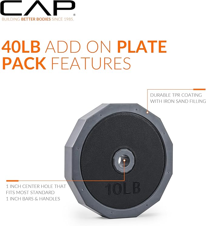 CAP Barbell Multi-Use Adjustable Weight Set - Versatile Dumbbell, Barbell & Kettlebell for Full-Body Workouts | 45lb and 66lb options