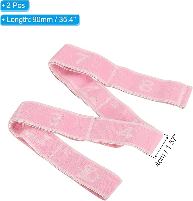 PATIKIL Exercise Bands, Yoga Stretching Strap Latin Elastic Bands for Physical Dance Stretch Pilates Resistance Bands