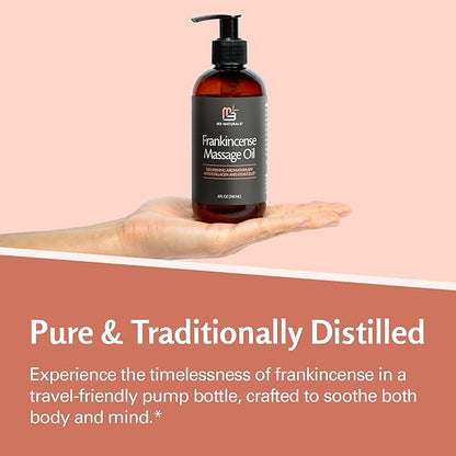 Frankincense Essential Massage Oil for Scars, Stretch Marks & Fine Lines, Firming, Hydrating, Smoothing & Calming Formula with Collagen, Stem Cells, Lavender & Grapefruit, 8 fl oz, by M3