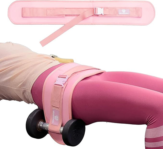 Hip Thrust Belt, Fully Upgraded Hip Thrust Belt for Dumbbells, More Comfortable Hip Thrust Belt, Home Gym Hip Thrust Belt with Wider and Longer Anti-Slip Pads.