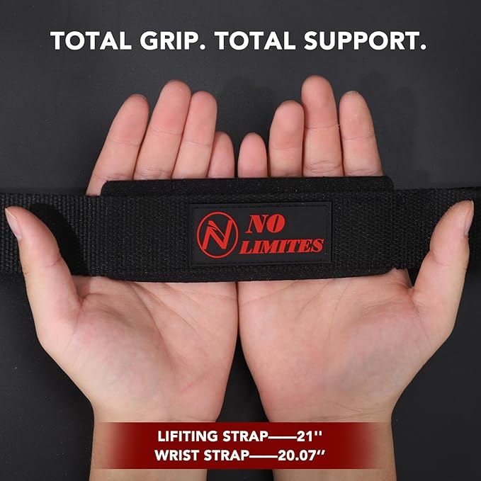 Wrist Wraps for Weightlifting & Lifting Straps Set for Strength Training, Deadlifting, Powerlifting Gym Straps, Durable Wrist Support for Men & Women