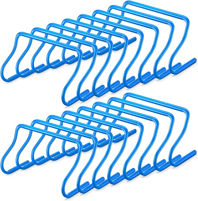 16 Pcs 12" Speed Agility Training Hurdles Large Size Detachable Agility Hurdles Hurdles Training Equipment Set for Athletes Soccer Basketball