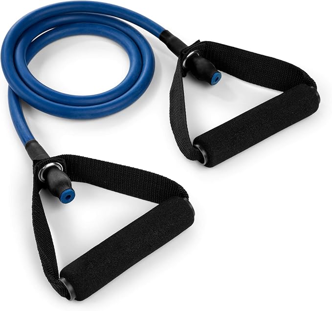 Champion Sports Resistance Tube Bands for Men and Women, Extra Light to Super Heavy Resistance - Durable Fitness Band for Strength Training, Stretching, Rehabilitation - Premium Home Workout Equipment