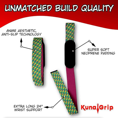 Anime Lifting Straps - Padded Wrist Straps for Weightlifting, Bodybuilding, Gym Workouts, Powerlifting, Deadlifts & Fitness (Soft Cotton 23.5 inch, 1 Pair)