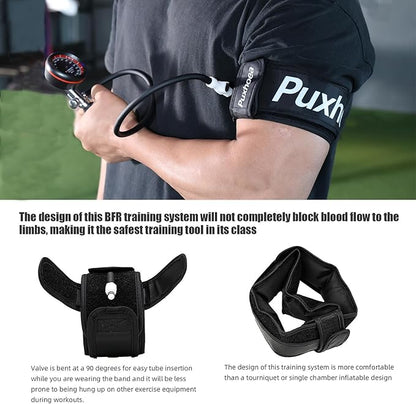 BFR Blood Flow Restriction Bands for Arms Legs Occlusion Training,Build Muscle Without Weightlifting Accurate Pump to Precisely Apply Pressure, for Men and Women Fitness Workouts