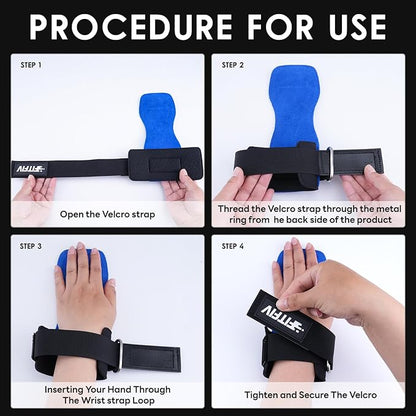 Weight Lifting Wrist Strap, Double Leather Weightlifting Wrist Straps for Gym Strength Training, Neoprene Padded Wrist Wraps - for Men & Women (Pair)