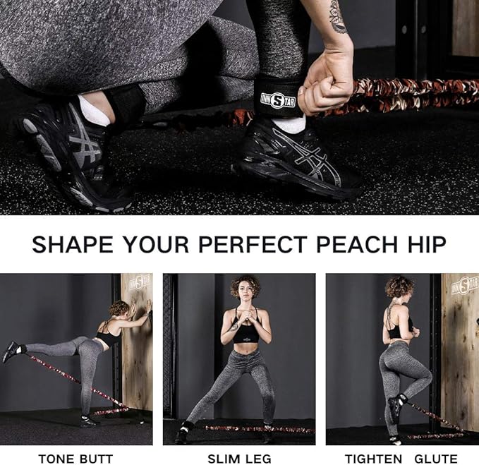 INNSTAR Booty Resistance Band Vertical Jump Trainer Leg Strength Resistance Bands Set for Basketball Triple Jump Football Volleyball Training Provide, Substitute for Plyometric Jump Box
