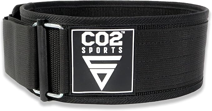 Self-Locking Weight Lifting Belt for Men & Women – Premium Nylon Weightlifting Belt for Deadlift, Squat, Cross Training & Gym Workout – Adjustable Fitness Back Support Gym Belt