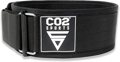 Self-Locking Weight Lifting Belt for Men & Women – Premium Nylon Weightlifting Belt for Deadlift, Squat, Cross Training & Gym Workout – Adjustable Fitness Back Support Gym Belt