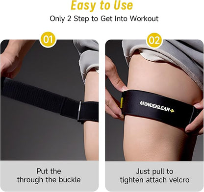 MANUEKLEAR Blood Flow Restriction Bands for Women Glutes Leg, Booty Bands for Women Butt Lift, BFR Occlusion Thigh Bands for Workout Squat Hip Building