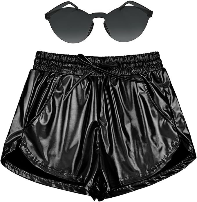 Perfashion Women's Metallic Shorts Summer Sparkly Hot Outfit Shiny Short Pants