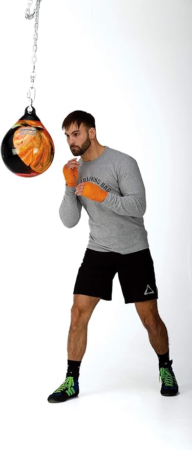 aqua training bag Heavy Bag Hanging Kit with Chain and Swivel – 3' 9" Steel Chain Holds up to 200 Lbs. — Easy Setup – Prevent Twisting and Ensure Stability During Your Workout — 2020136352