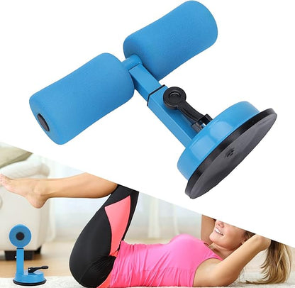 Sit-up Aid, Sit Up Bar for Floor, Portable Adjustable Sit Up Equipment with Sit-Up Foot Holder, Household Fitness, Abdominal Muscle Exercise, for Body Building(blue)