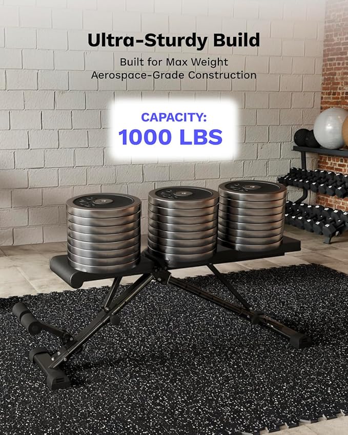 AIRHOP Upgraded Adjustable Weight Bench, Bench Press Full Body Workout, Quick Fold Space Saving, Workout Bench for Home Gym Strength Training
