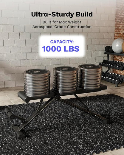 AIRHOP Upgraded Adjustable Weight Bench, Bench Press Full Body Workout, Quick Fold Space Saving, Workout Bench for Home Gym Strength Training