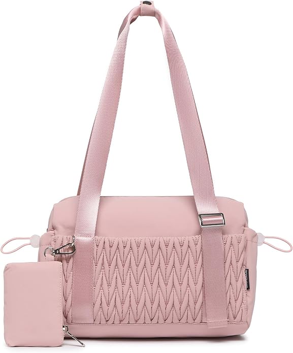 Small Gym Bag for Women Quilted Mini Tote with Wet Compartment and Coin Purse, Cute Duffle Bag for Girls Workout Sport Travel