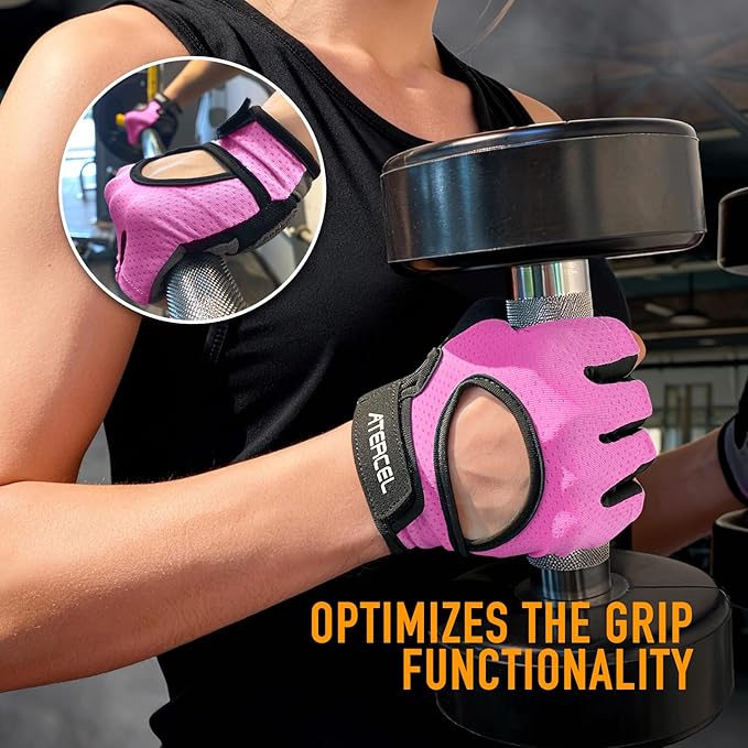 ATERCEL Weight Lifting Gloves Full Palm Protection, Workout Gloves for Gym, Cycling, Exercise, Climbing, Breathable, Super Lightweight for Mens and Women